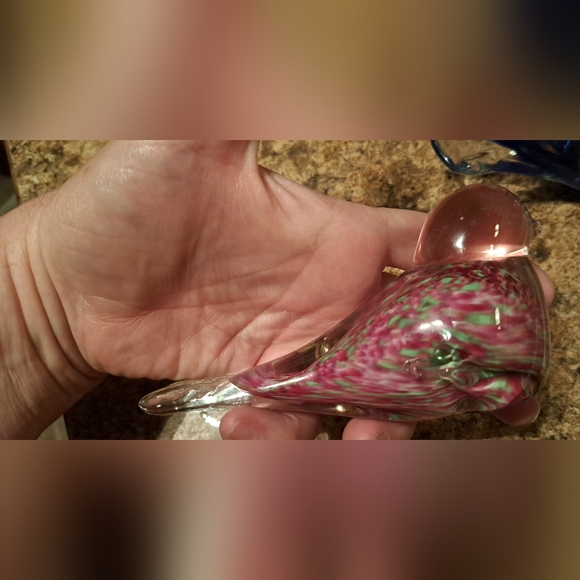 2-Gorgeous Glass Special Paperweights Pinks Browns Blues "Read" - Picture 3 of 10